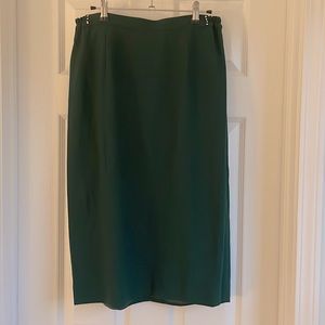 Vintage dark green midi skirt 12 L